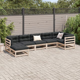 7 Piece Garden Sofa Set Solid Wood Pine