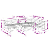 8 Piece Garden Sofa Set Solid Wood Douglas Fir