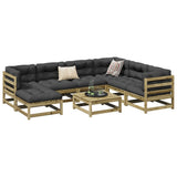 8 Piece Garden Sofa Set Impregnated Wood Pine