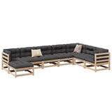 8 Piece Garden Sofa Set Solid Wood Pine