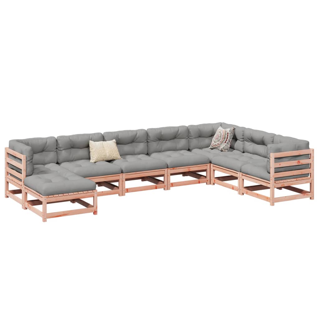 8 Piece Garden Sofa Set Solid Wood Douglas Fir