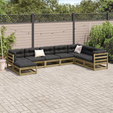 8 Piece Garden Sofa Set Impregnated Wood Pine