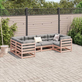 6 Piece Garden Sofa Set Solid Wood Douglas Fir