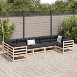 7 Piece Garden Sofa Set Solid Wood Pine