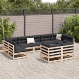 9 Piece Garden Sofa Set Solid Wood Pine