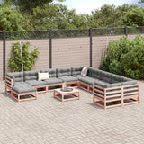 12 Piece Garden Sofa Set Solid Wood Douglas Fir