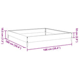 Garden Raised Bed Black 100x100x18.5 cm Steel