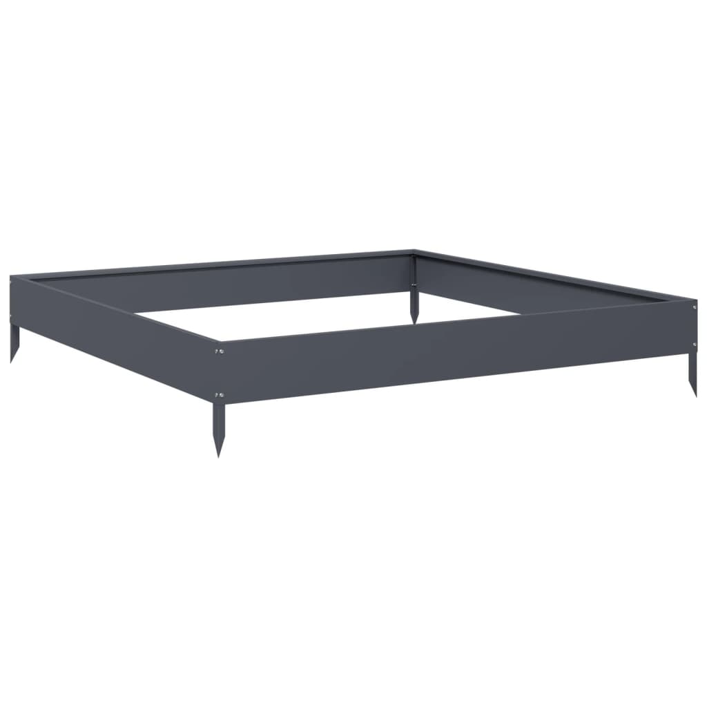 Garden Raised Bed Anthracite 100x100x18.5 cm Steel