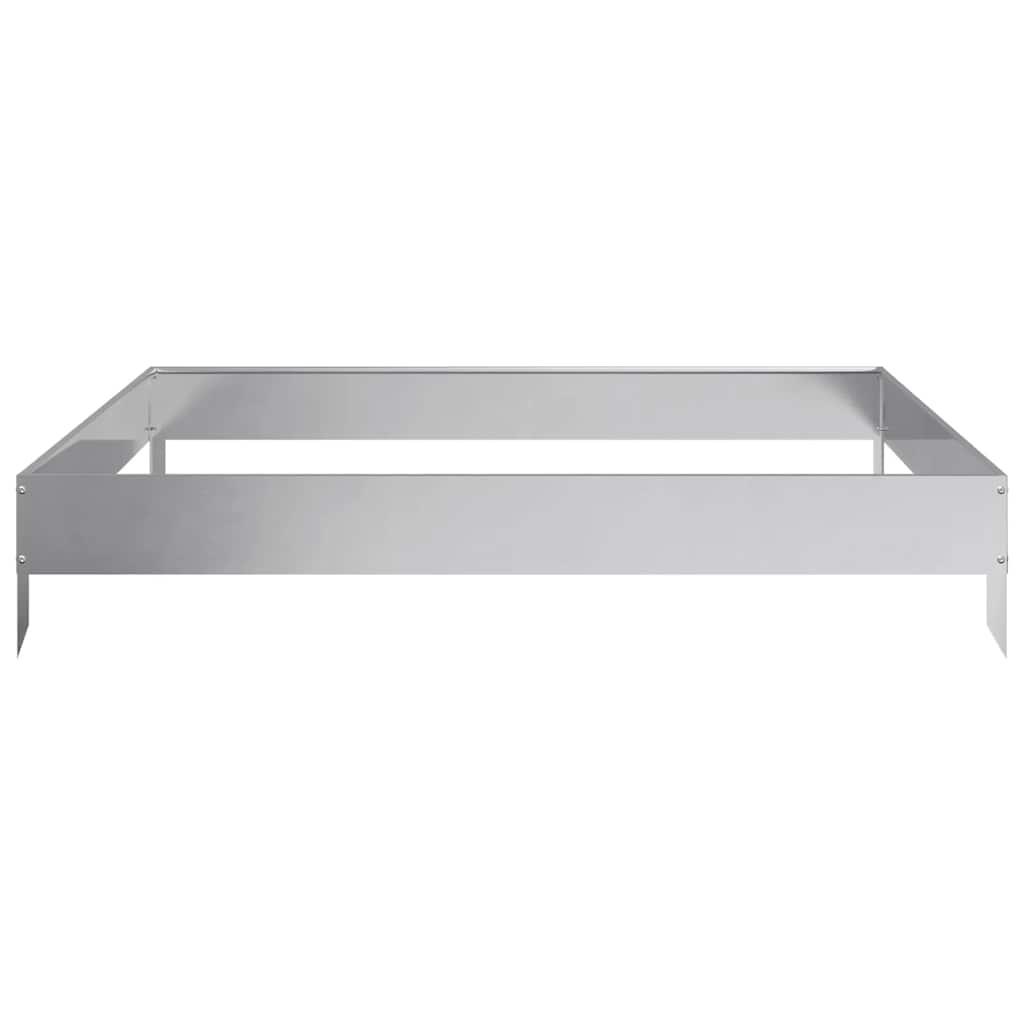 Garden Raised Bed 100x100x18.5 cm Galvanised Steel
