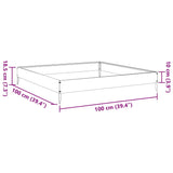 Garden Raised Bed 100x100x18.5 cm Galvanised Steel