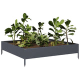 Garden Raised Bed Anthracite 100x100x26 cm Steel