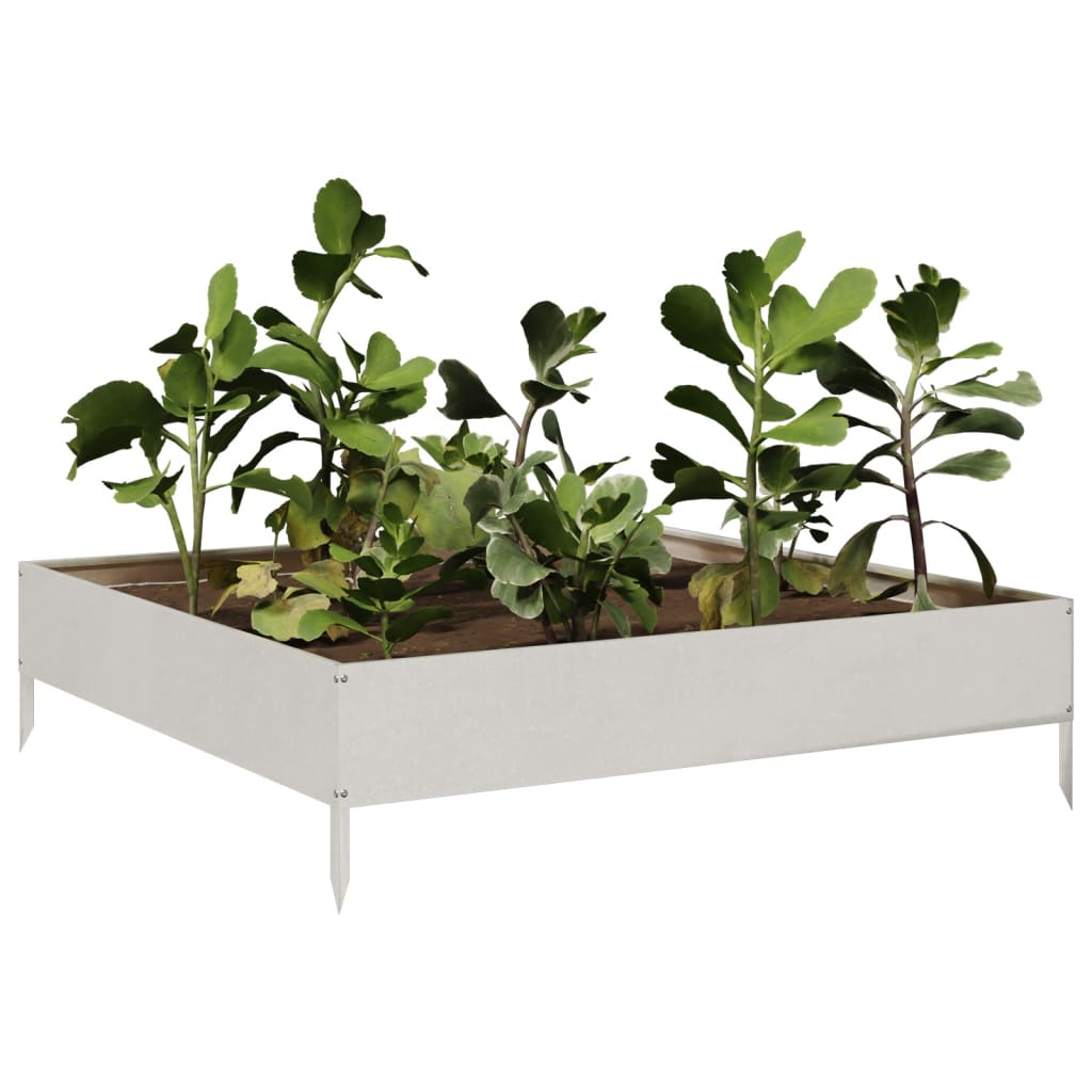 Garden Raised Bed 100x100x26 cm Stainless Steel