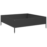 Garden Raised Bed Black 100x100x33.5 cm Steel