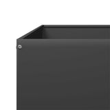 Garden Raised Bed Black 100x100x33.5 cm Steel