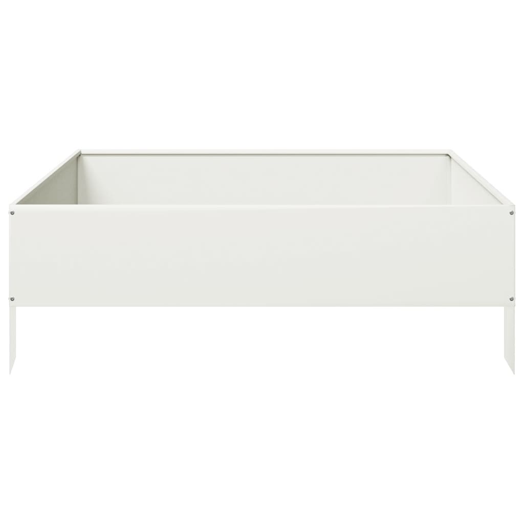 Garden Raised Bed White 100x100x33.5 cm Steel