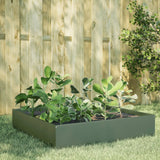 Garden Raised Bed Olive green 100x100x33.5 cm Steel