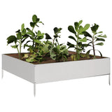 Garden Raised Bed 100x100x33.5 cm Stainless Steel