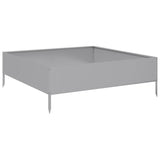 Garden Raised Bed 100x100x33.5 cm Galvanised Steel