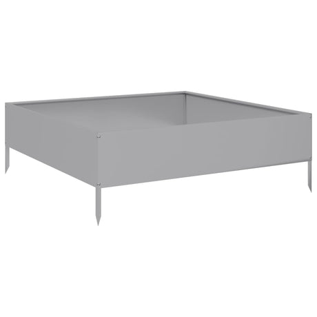 Garden Raised Bed 100x100x33.5 cm Galvanised Steel