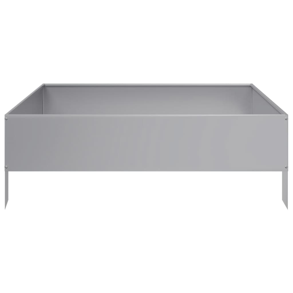 Garden Raised Bed 100x100x33.5 cm Galvanised Steel