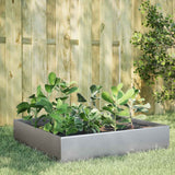 Garden Raised Bed 100x100x33.5 cm Galvanised Steel