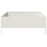 Garden Raised Bed White 100x100x25 cm Steel