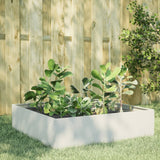 Garden Raised Bed White 100x100x25 cm Steel