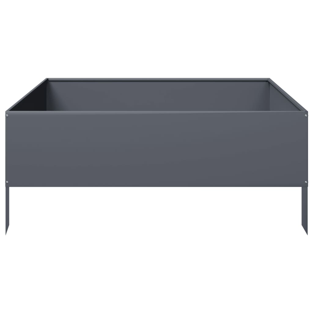Garden Raised Bed Anthracite 100x100x25 cm Steel