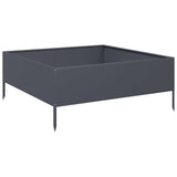 Garden Raised Bed Anthracite 100x100x25 cm Steel