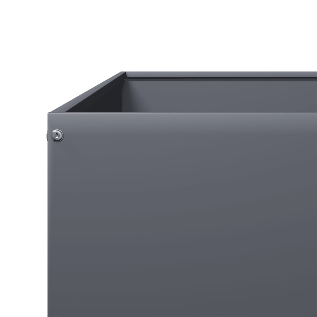 Garden Raised Bed Anthracite 100x100x25 cm Steel