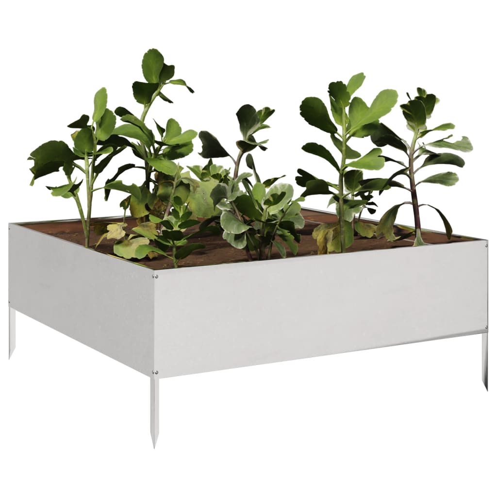 Garden Raised Bed 100x100x25 cm Stainless Steel