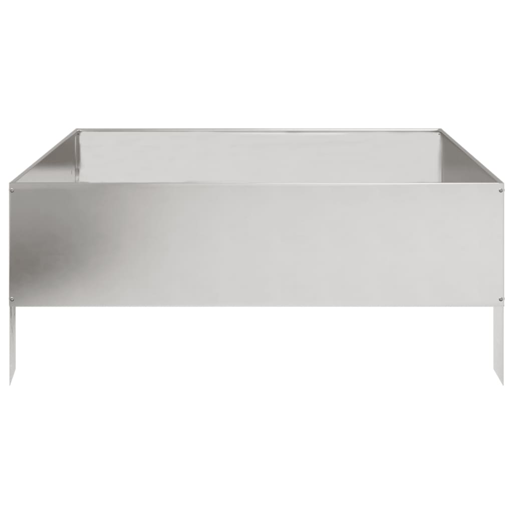 Garden Raised Bed 100x100x25 cm Stainless Steel