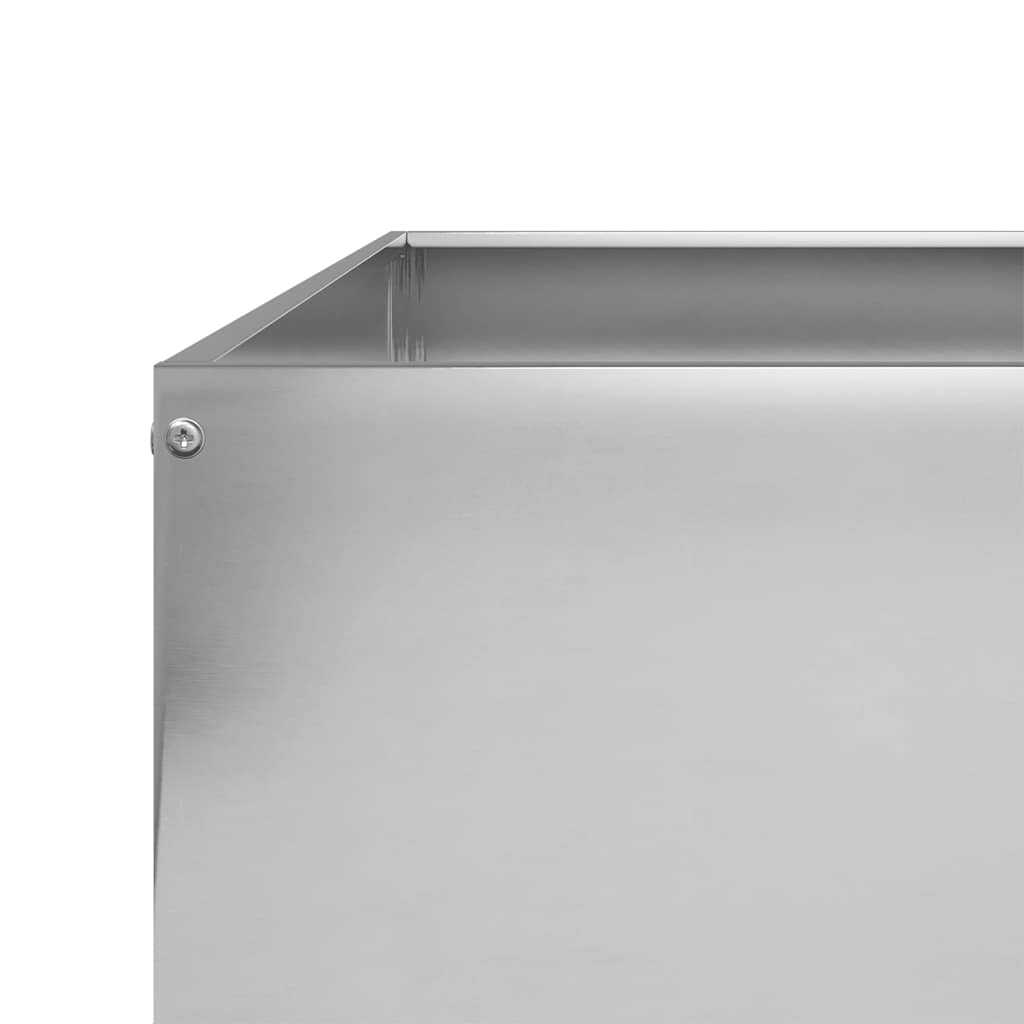 Garden Raised Bed 100x100x25 cm Galvanised Steel