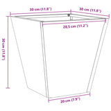 Garden Planter Black 30x30x30 cm Steel