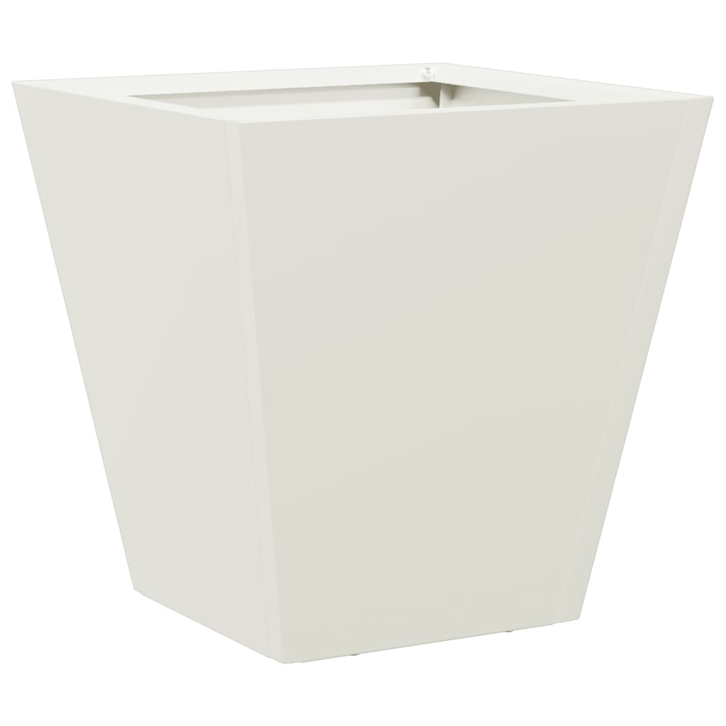 Garden Planter White 30x30x30 cm Steel