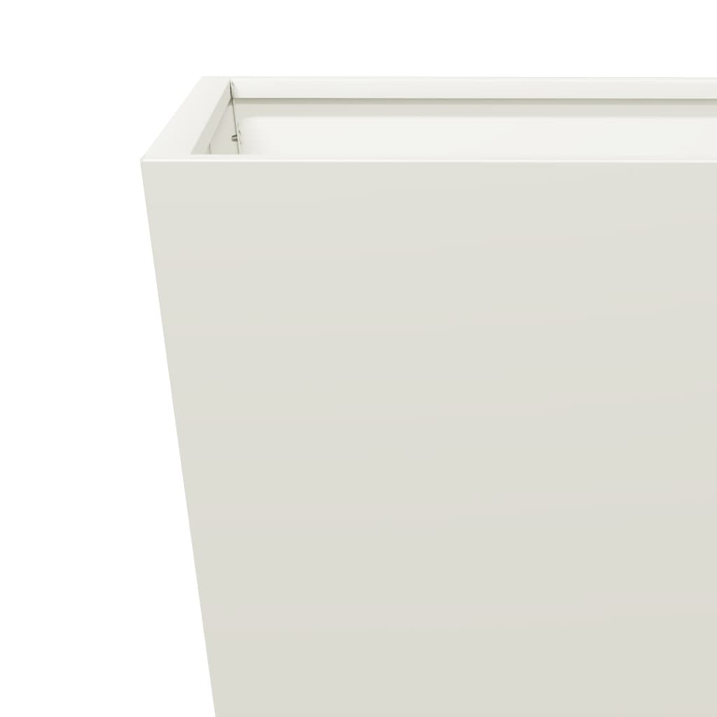 Garden Planter White 30x30x30 cm Steel