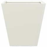 Garden Planters White 2 pcs 30x30x30 cm Steel