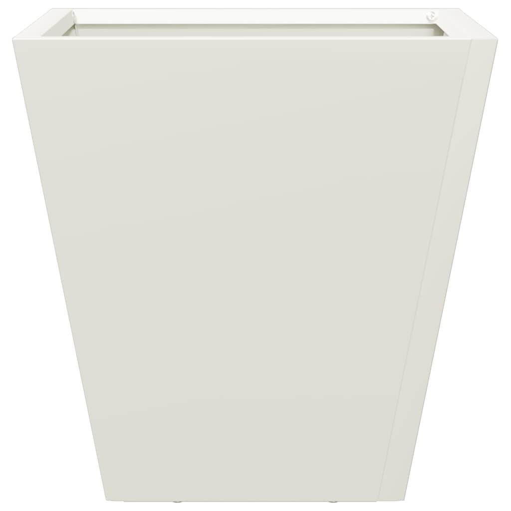 Garden Planters White 2 pcs 30x30x30 cm Steel