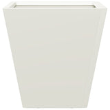 Garden Planters White 2 pcs 30x30x30 cm Steel