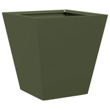 Garden Planter Olive Green 30x30x30 cm Steel