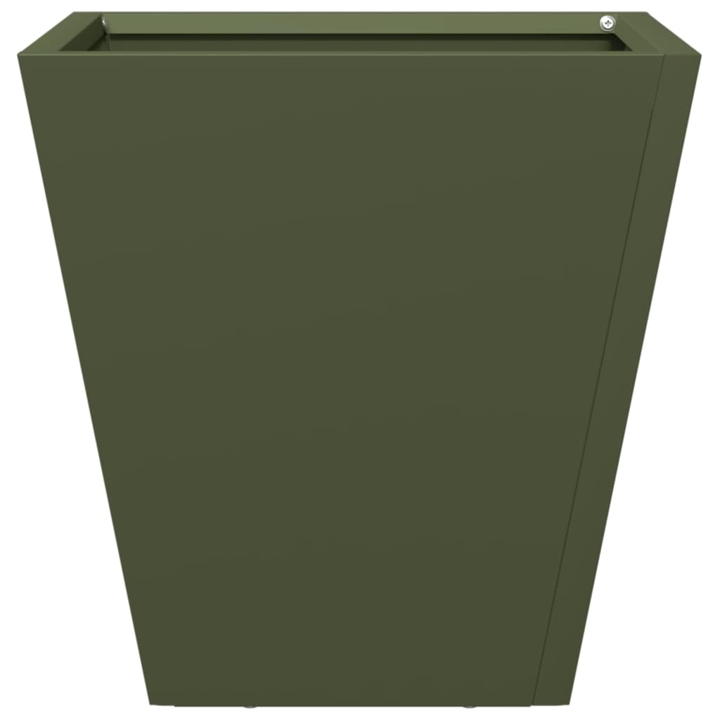 Garden Planter Olive Green 30x30x30 cm Steel