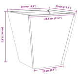 Garden Planter 30x30x30 cm Galvanised Steel