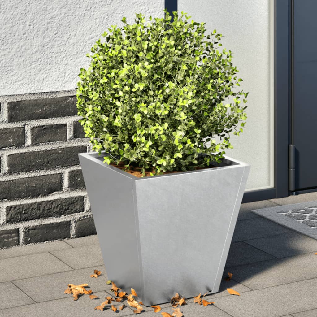 Garden Planters 30x30x30 cm 2 pcs Galvanised Steel