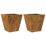 Garden Planters 2 pcs 30x30x30 cm Weathering Steel