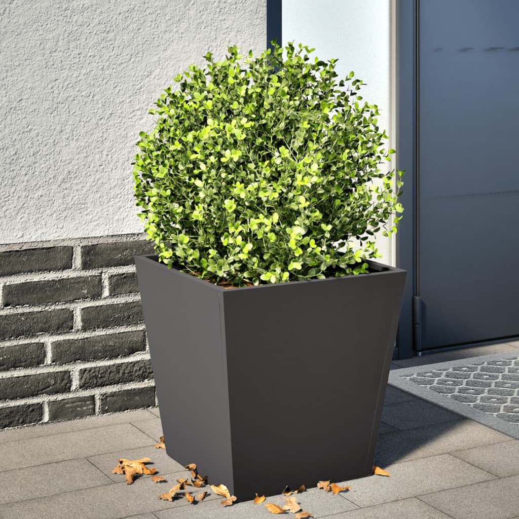 Garden Planter Black 40x40x40 cm Steel