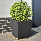 Garden Planters Black 2 pcs 40x40x40 cm Steel