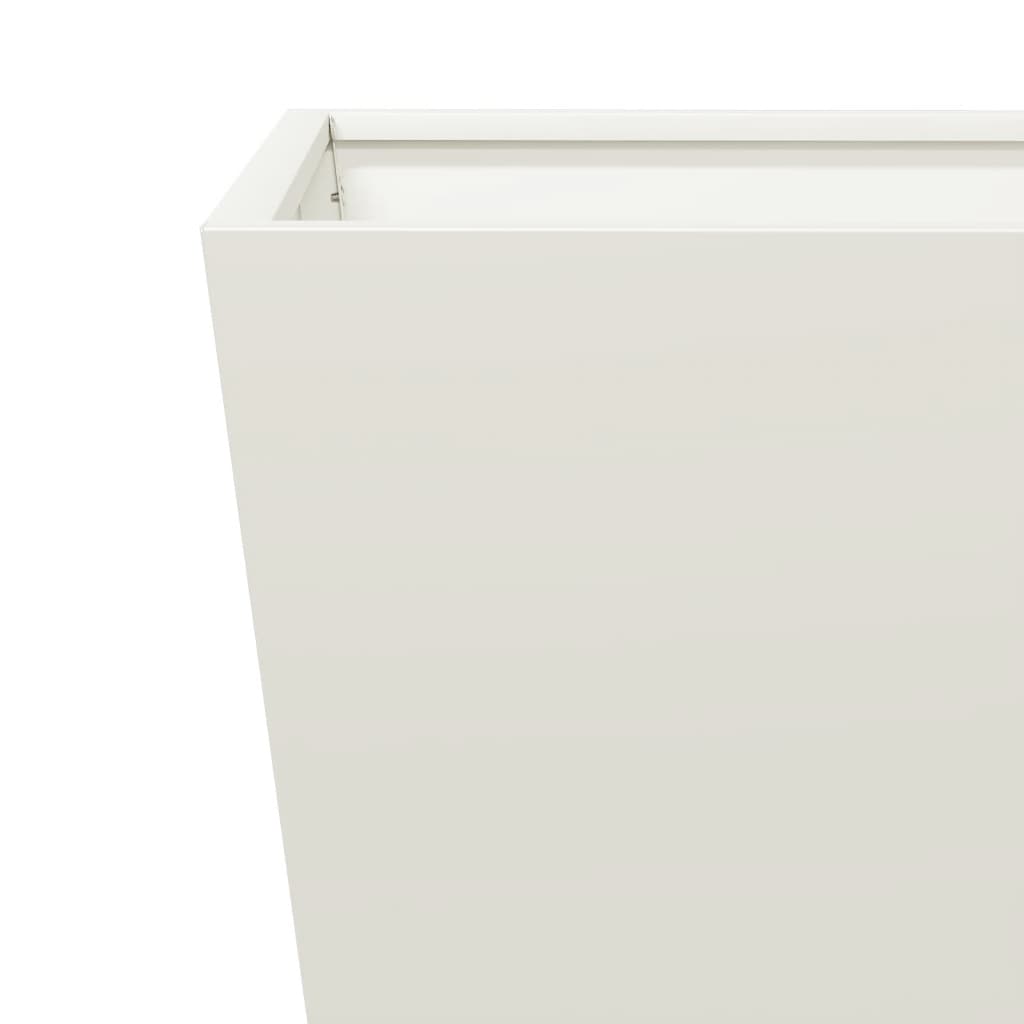 Garden Planter White 40x40x40 cm Steel