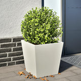 Garden Planter White 40x40x40 cm Steel