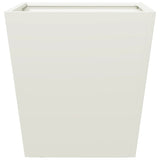 Garden Planters White 2 pcs 40x40x40 cm Steel