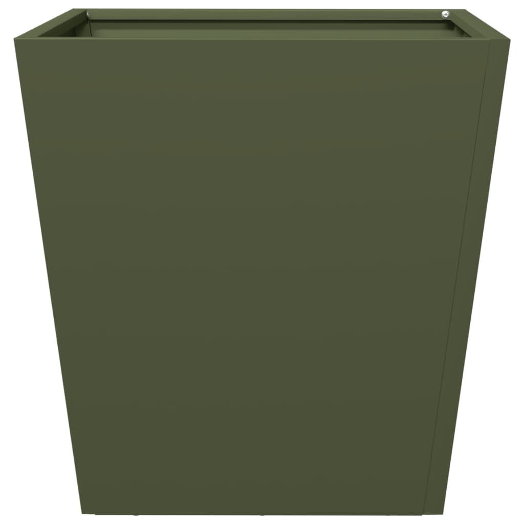 Garden Planter Olive Green 40x40x40 cm Steel